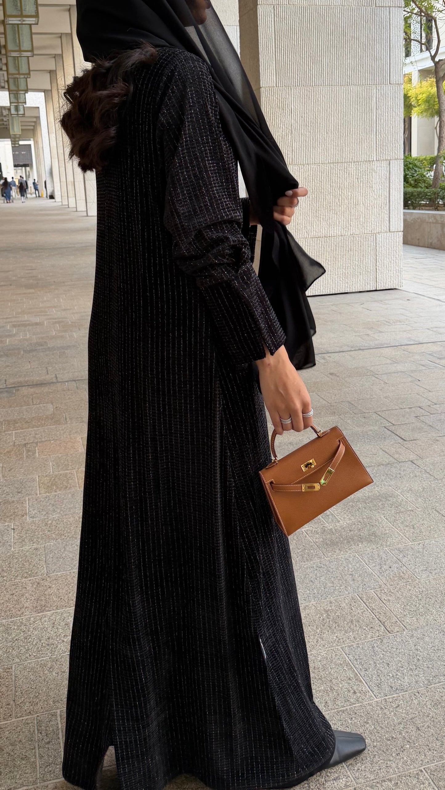 Shinny blouse abaya