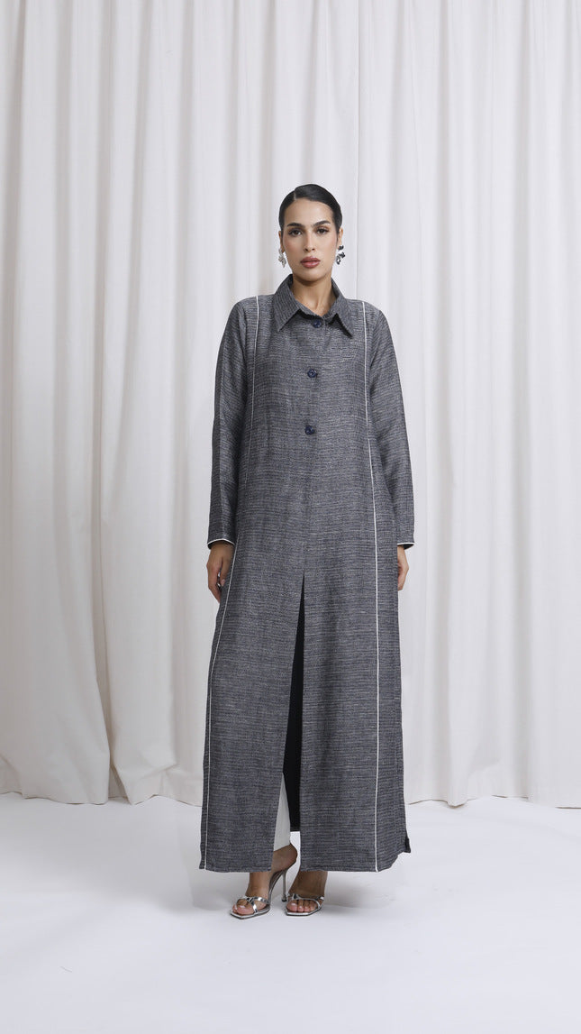 Blue textured linen