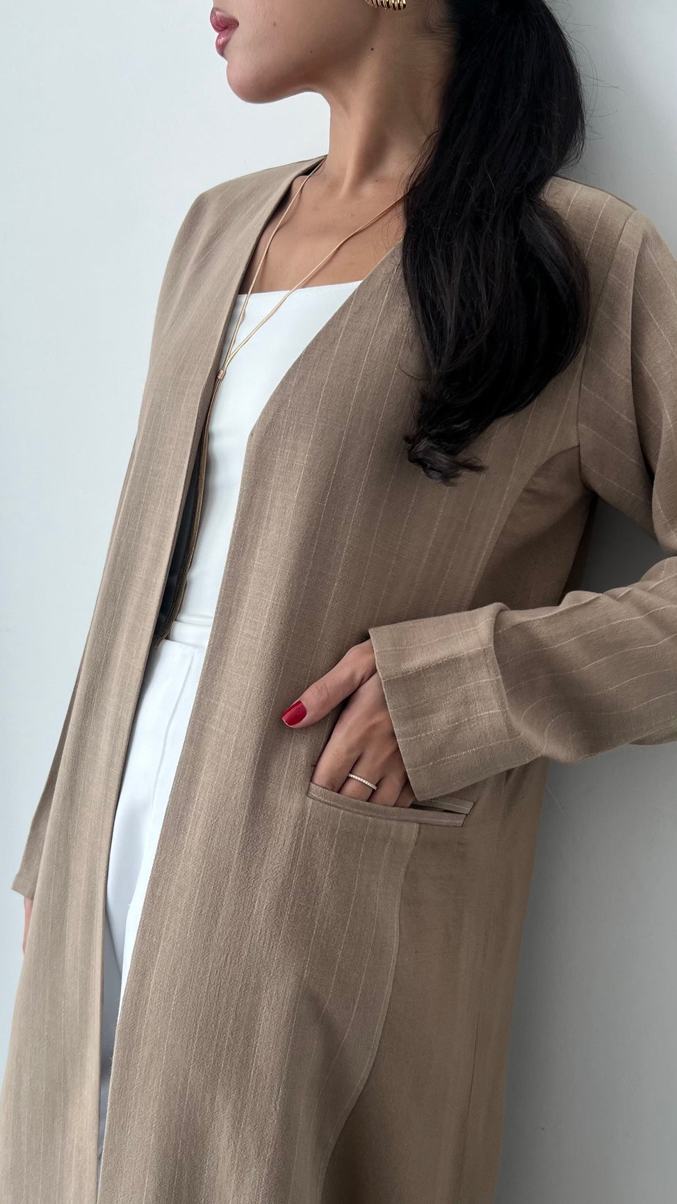 Two linen beige