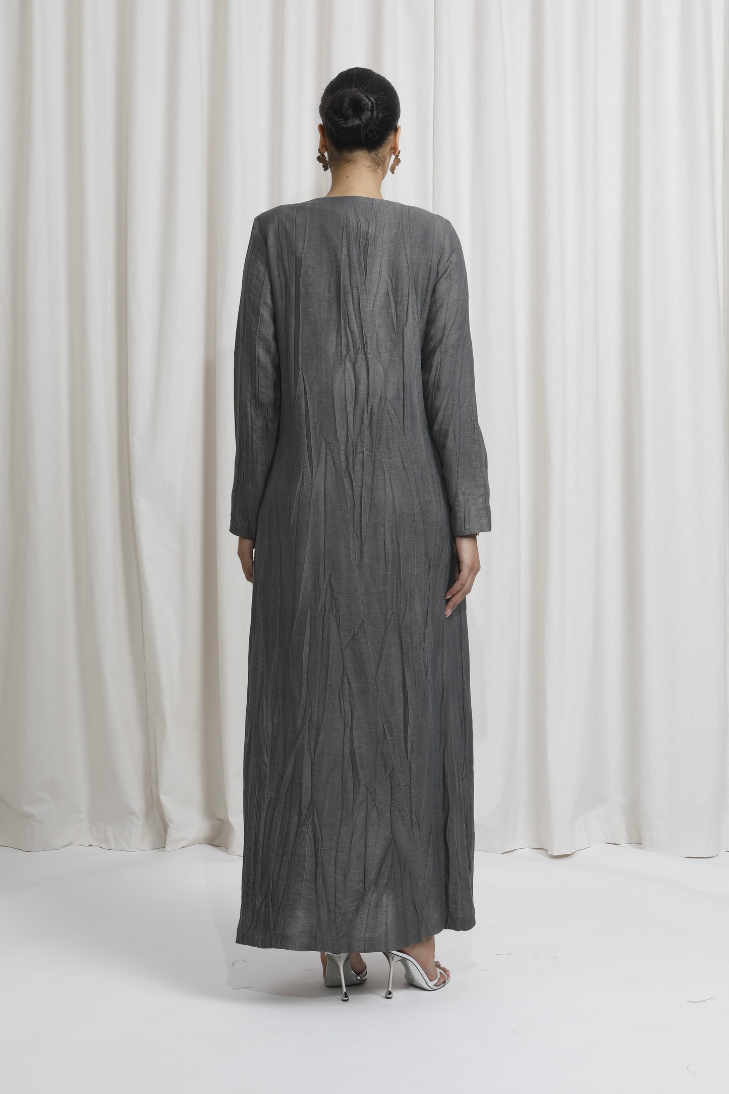 Side buttoned grey