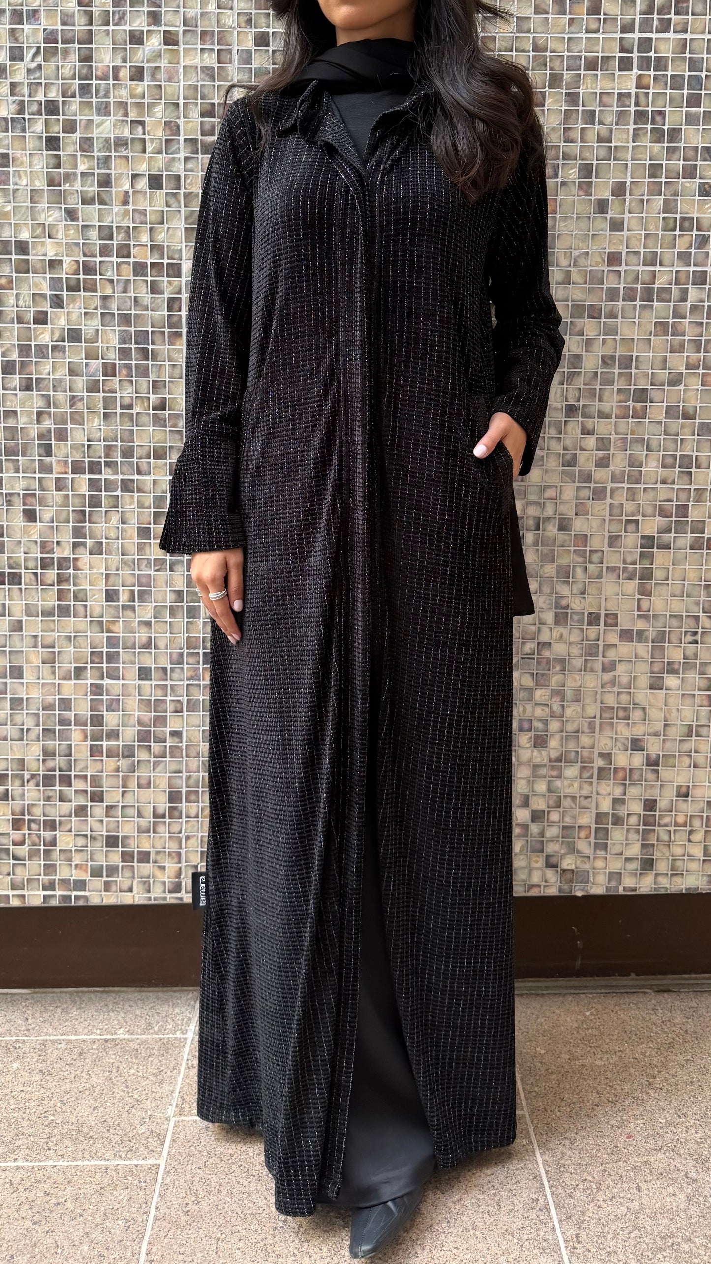 Shinny blouse abaya
