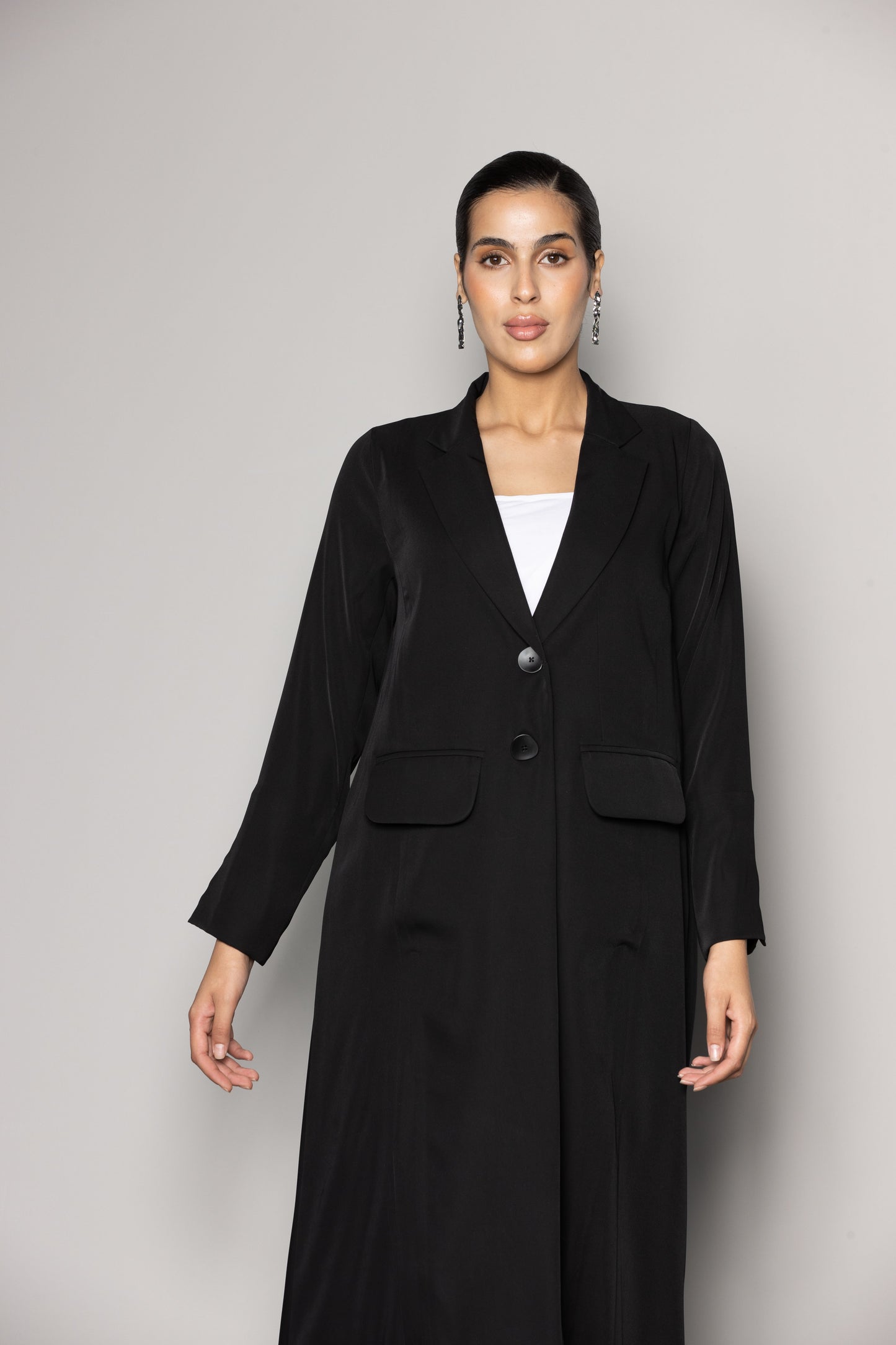 BLACK CREPE BLAZER