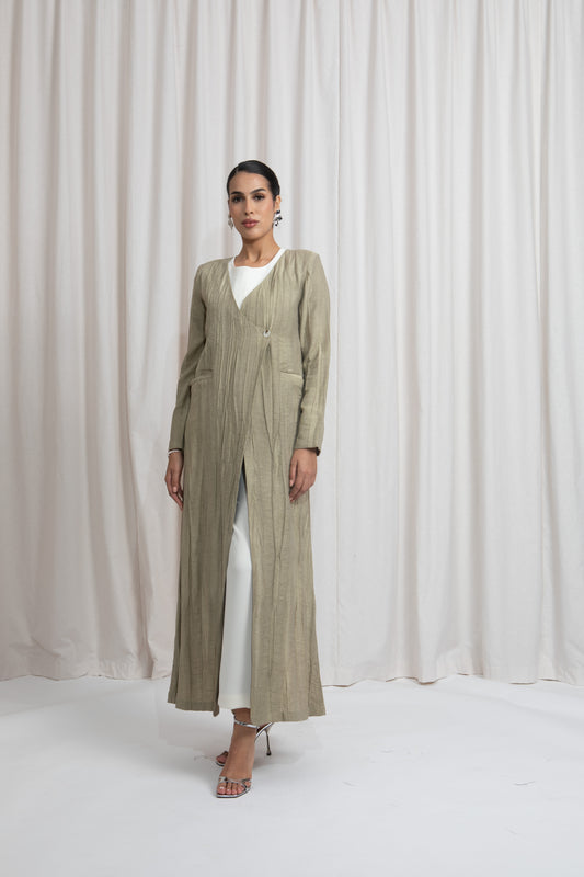 Side Buttoned beige